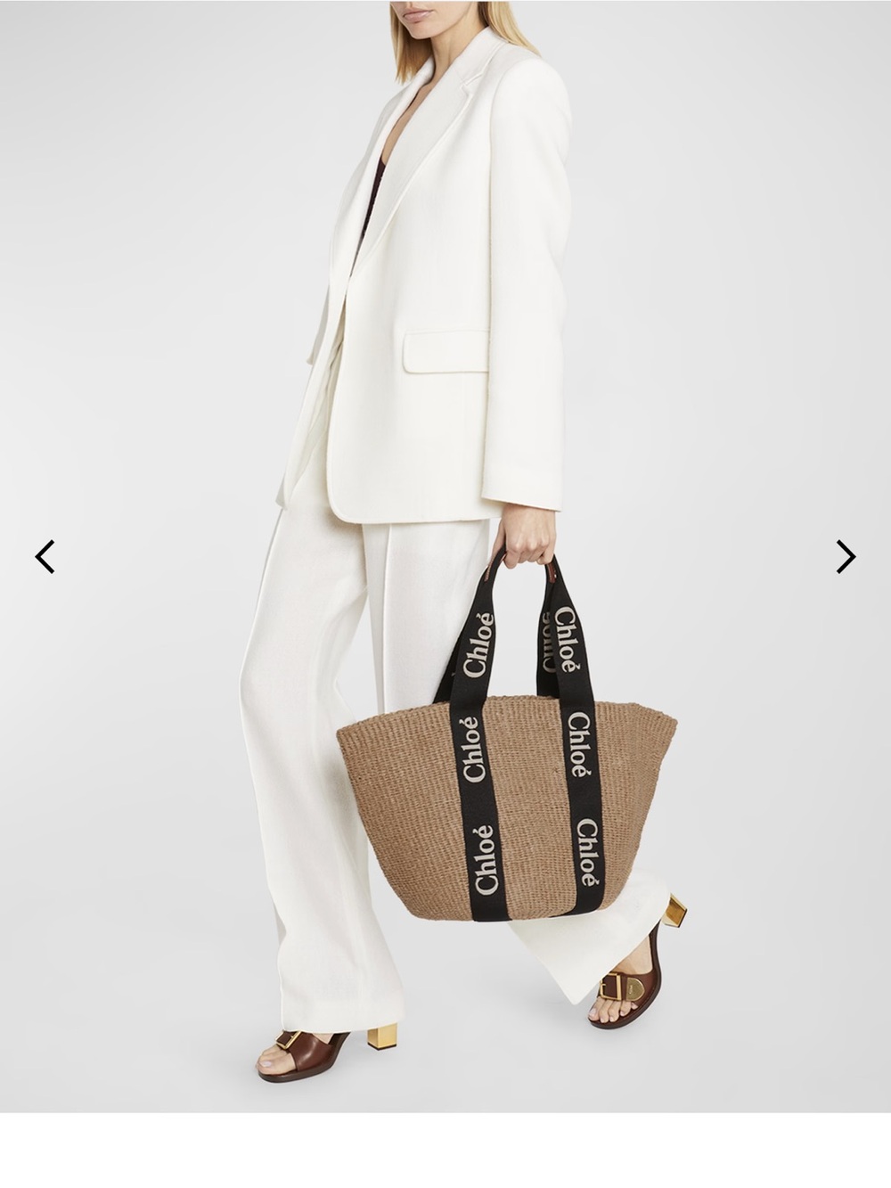 Chloe woven raffia beach bag - Picture 9 of 10